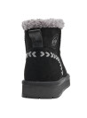 Pantuflas negras para mujer, estilo casual, material sintético, ideales para descansar.