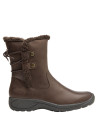 mujer botas moro cuero estilo casual con taco plano de 4.5 cm
