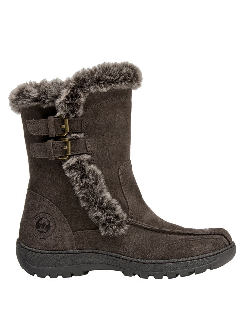 botas de cuero marrón para mujer, estilo casual, cómodas para caminar.