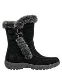 Bota casual negra para mujer, taco plano de 4.5 cm, versátil y cómoda.