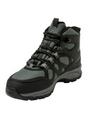 Botín gris sintético para hombre, estilo outdoor, ideal para exploración en la naturaleza.