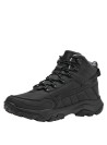 Botines negros para hombre, estilo outdoor, material sintético, ideales para actividades al aire libre.