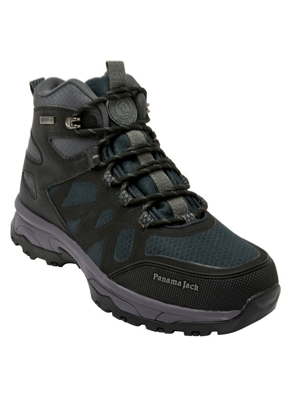 Botín azul para hombre, estilo outdoor, material sintético, ideal para actividades al aire libre.