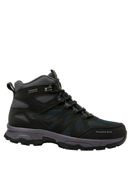 Botín azul para hombre, estilo outdoor, material sintético, ideal para actividades al aire libre.