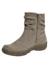 Botín taupe de cuero para mujer, estilo casual, ideal para exploración urbana.