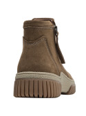 Botín casual taupe de mujer, altura de taco de 4.5 cm, adecuado para explorar con comodidad.