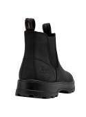 Botín negro para hombre, estilo versátil Chelsea, recomendado para aventuras urbanas.