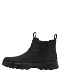 Botín de cuero negro para hombre, diseño cómodo, perfecto para actividades al aire libre.