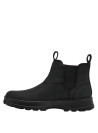 Botín de cuero negro para hombre, diseño cómodo, perfecto para actividades al aire libre.