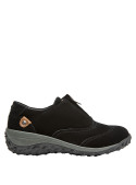 Zapatilla negra para mujer, estilo versátil, adecuada para aventuras diarias en la ciudad.