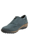 Zapatos casuales de cuero azul para mujer, ideales para actividades diarias y confort.