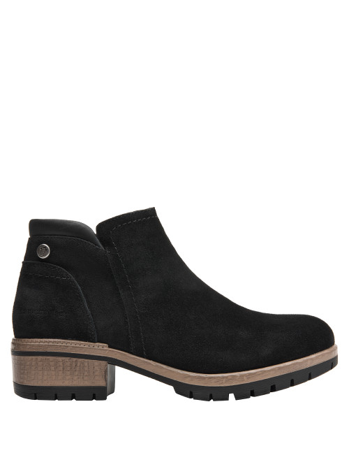 botín cuero negro mujer ideal para combinar con jeans ajustados