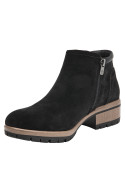 botín cuero negro mujer casual para paseos urbanos
