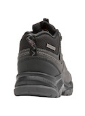 Botín resistente de material sintético gris, perfecto para niños aventureros que buscan un estilo práctico y funcional.