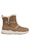 Botín de niña en color camel, taco plano de 2 cm, perfecto para explorar con comodidad y estilo.