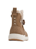 Botín casual en color camel, diseñado para niñas, con detalle decorativo lateral que aporta autenticidad.