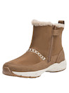 Botín de niña en color camel, estilo casual, ideal para actividades al aire libre con diseño textil.