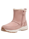 Botín rosado de textil suave para niña, ideal para actividades casuales y exploraciones.