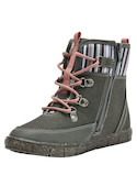 Botas grises de textil para niña, estilo casual, ideales para aventuras y exploraciones.