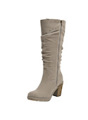 Botas taupe de cuero para mujer, estilo casual, perfectas para aventuras urbanas y paseos al aire libre.