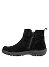 Botín negro con textura suave, diseñado para un look auténtico y moderno.