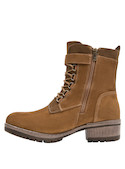 Botín camel para mujer, diseño robusto y cómodo taco bloque de 4.5 cm.