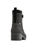 Botín negro para mujer con taco bloque de 4.5 cm, combina comodidad y estabilidad en cada paso.