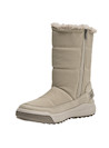 Botas beige de mujer Panama Jack con diseño outdoor y acabado textil suave, ideales para aventuras.
