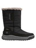 Bota de mujer en color negro, diseñada para actividades al aire libre con un enfoque en la estabilidad.