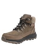 Botín taupe de cuero para mujer, estilo outdoor, ideal para aventuras urbanas y al aire libre.
