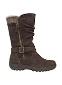 Bota de mujer en color moro, confeccionada en cuero suave, ideal para actividades al aire libre y paseos en la ciudad.