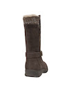Bota Panama Jack en suave cuero moro, con taco plano y detalles de cremallera lateral, perfecta para exploraciones diarias.