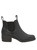 Botín negro para mujer, estilo vestir, que aporta un toque rústico refinado a cualquier outfit.
