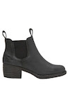Botín negro para mujer, estilo vestir, que aporta un toque rústico refinado a cualquier outfit.