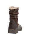Bota de mujer en color moro, tacón plano de 4.5 cm, ofrece comodidad y resistencia en cada paso.