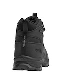 Botín negro para hombre, estilo outdoor con acabados elaborados y protección.