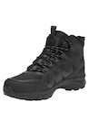 Botín negro sintético para hombre, diseño outdoor ideal para aventuras urbanas.