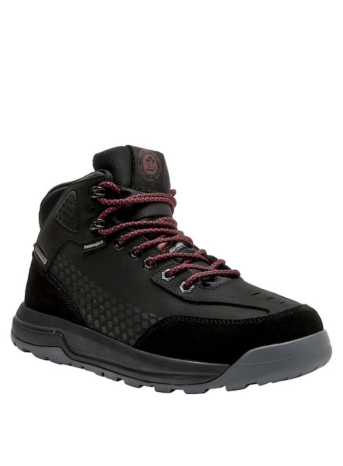 Botín de cuero negro para hombre, diseñado para ofrecer confort y seguridad en cualquier actividad.