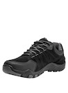 Zapatilla negra urbana para hombre, diseño sintético ideal para actividades diarias y exploración al aire libre.