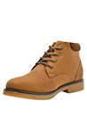 Botín de cuero camel para hombre, estilo urbano, ideal para actividades al aire libre.