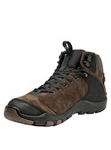 Botín de cuero morado para hombre, estilo outdoor, ideal para actividades al aire libre y comodidad diaria.