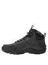 Botín negro de aventura para hombre, diseño robusto y cómodo, perfecto para actividades al aire libre.