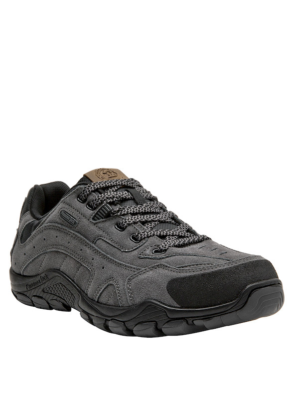 Zapatilla de estilo moderno en gris, combina fácilmente con pantalones cargo y camisetas.