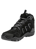 Botín negro sintético para hombre, estilo outdoor, ideal para aventuras diarias y actividades al aire libre.