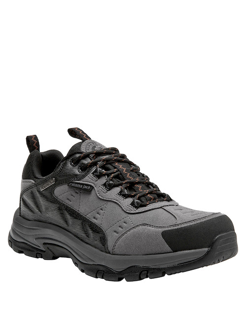Zapatilla gris de estilo outdoor para hombre, perfecta para combinar con jeans o pantalones cargo.