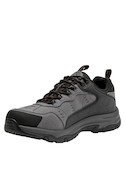 Zapatilla gris de cuero para hombre, estilo outdoor, ideal para actividades al aire libre.