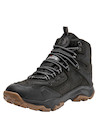 Botín negro de cuero para hombre, ideal para actividades al aire libre con diseño robusto.