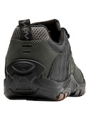 Zapatilla de hombre en cuero gris, diseñada para ofrecer confort y estabilidad.