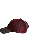Jockey de algodón rojo unisex, diseño con visera curvada, ideal para protegerse del sol.