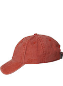 Sombrero unisex naranja de algodón, acabado desgastado, ideal para un look desenfadado.